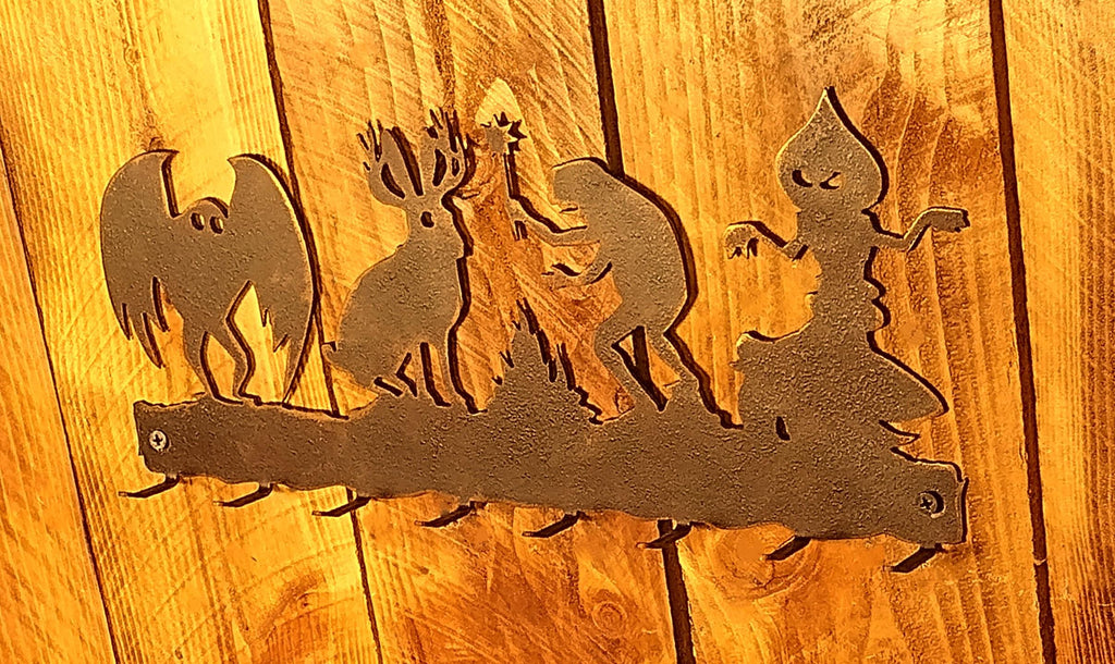 Cryptid Crew:  Mothman, Jackalope, Frogman, & Braxxie/Flatwoods Monster- Lg. Key Hanger
